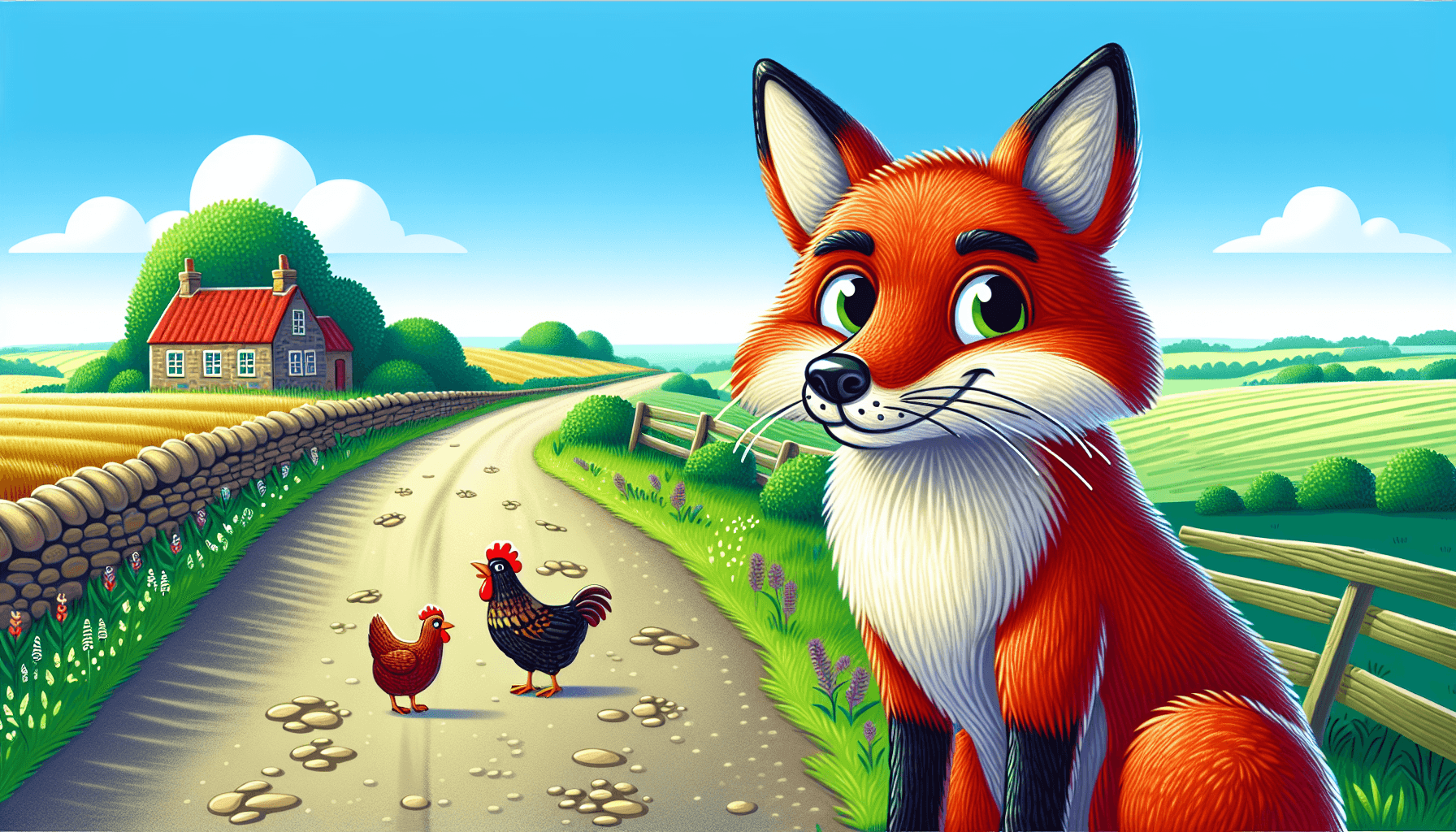 Arte concettuale di Foxy nel gioco Chicken Road